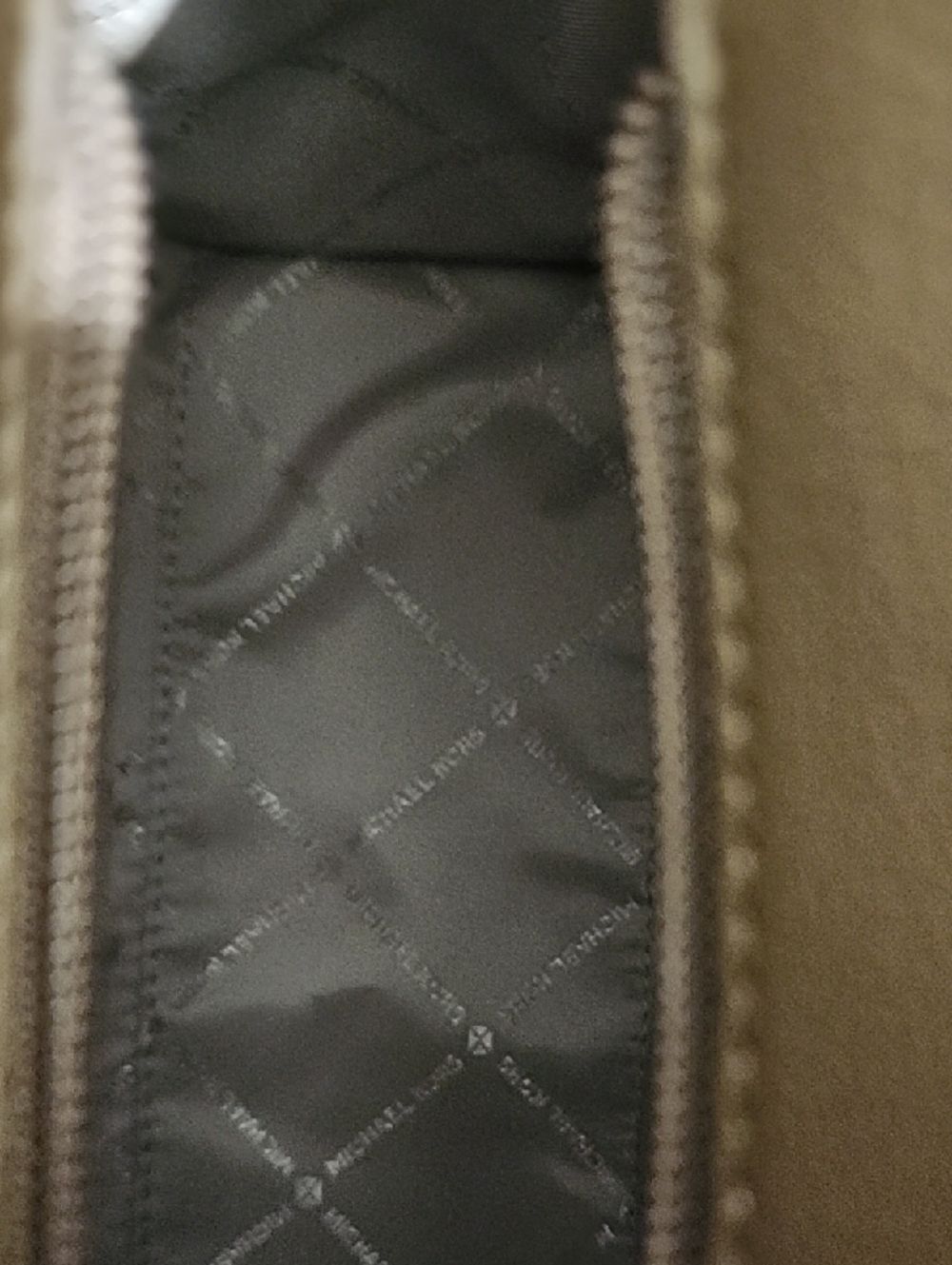 Michael Kors Taupe Patchwork Leather Satchel with Signature Charm - Picture 4 of 13